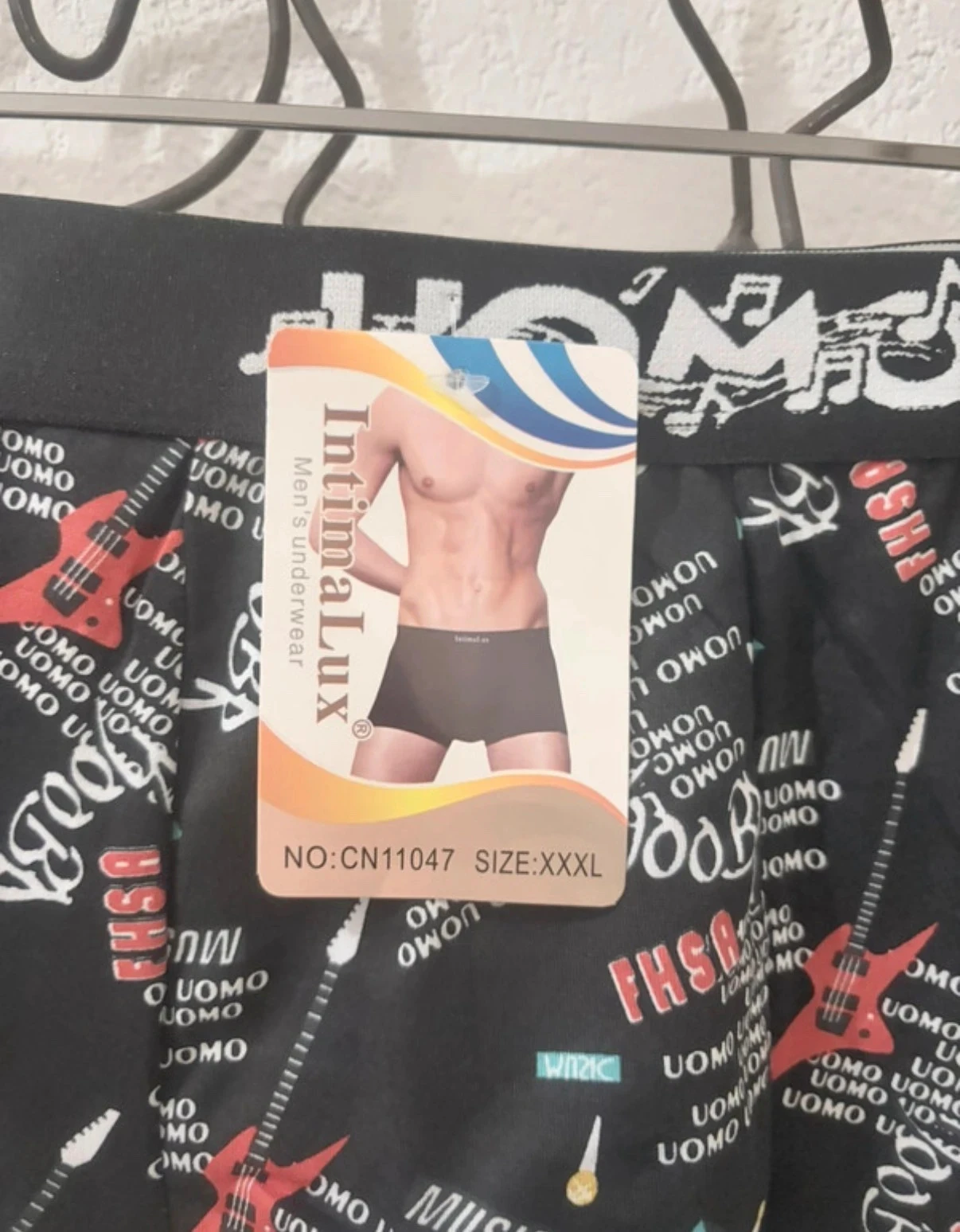 Boxer Masculino IntimaLux Novo 🎶 Estampa Música - Tamanho XXXL – photo 3